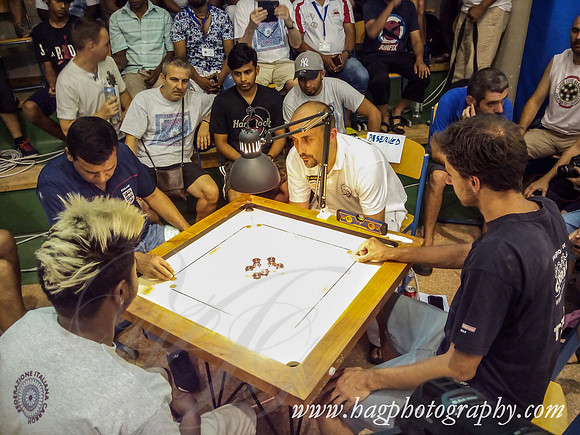 XXI Carrom Euro Cup 2017  Singles Finals Karnal Abdin (UK)  v/s Pierre Dubois (France)